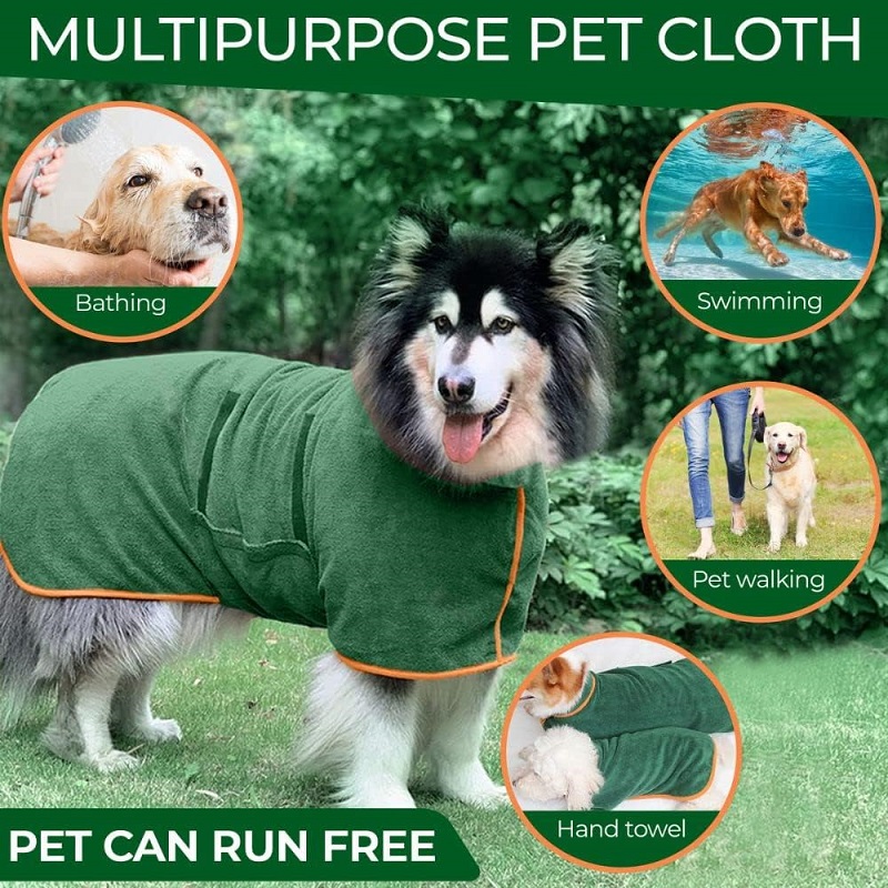 Dog Bathrobe Towel Pet Drying  - огляд і ціна Beach Towel Large