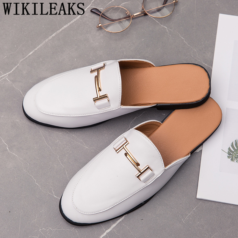 Black Half Shoes For Men Leath - огляд і ціна Flip Flop Leather Men