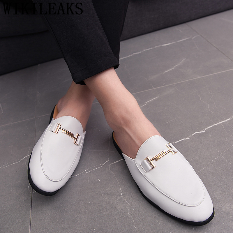 Black Half Shoes For Men Leath - огляд і ціна Flip Flop Leather Men
